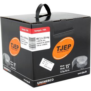 Tjep ringsøm varmgalv. MX 2,1x45 2400stk/pk fuldhoved 839045