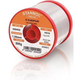 Weller loddetin 1,0 mm, med flus, 500 g (WE-HS10/500)
