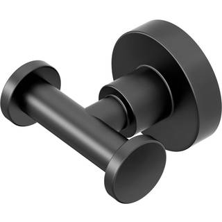 Gatco 5505 Badeværelse Robe Hook Matte sort/vægmontering 2,60 """" W Double Robe Hook Howlow Hook