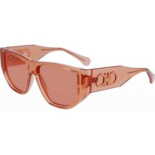Ferragamo Unisex SF1077S 838 Solbriller Bio-injekt Orange Rød Firkantet Fotokromatisk Fotokromatisk