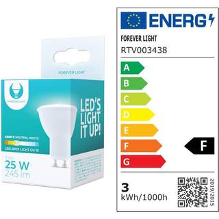 LED-pære GU10 3W 230V 4500K 245 lm