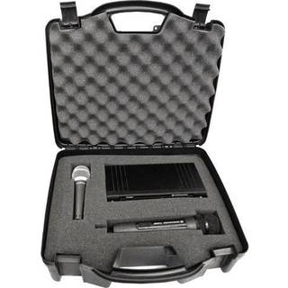 Casematix Wireless Microphone Case - Hard Shell Mic Foam Carrying Case med tilpasselig skumkompatibel med Sennheiser Shure Audio Technica Nady Vo