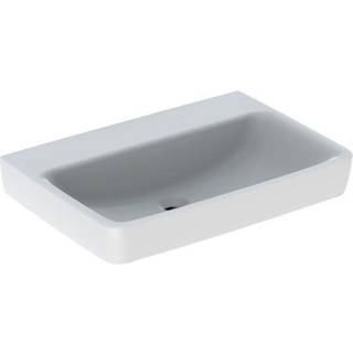 Geberit Renova Plan håndvask: B=70cm, T=48cm, Hanehul=Uden, Overløb=Uden, Hvid