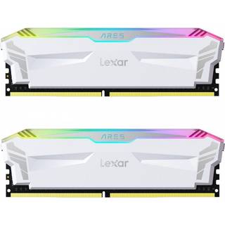 Lexar 16GB (2x8GB) ARES RGB DDR4 RAM 4000MT/S CL18 1.4V Desktop Memory White (LD4EU008G-R4000GDWA)