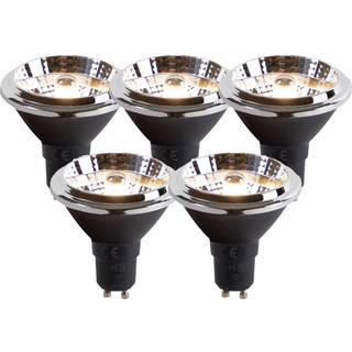 Sæt med 5 LED-lamper AR70 GU10 6W 2000K-3000K dæmpet til varme
