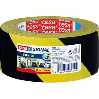 tesa Signal Premium Warning Marking Tape 66m x 50mm Yellow-Black