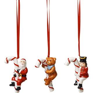 Villeroy & Boch Nostalgic juletræsophæng julestok 3-pak Flerfarvet
