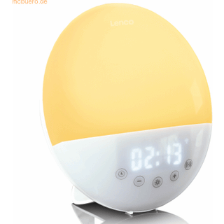 Lenco - Smart clockradio med wake up light Multi colour - CRW-110WH