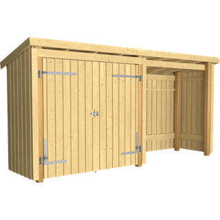 Plus nordic multi havehus 4,7m2 2 moduler med dobbeltdør ubeh. 109x218x432cm