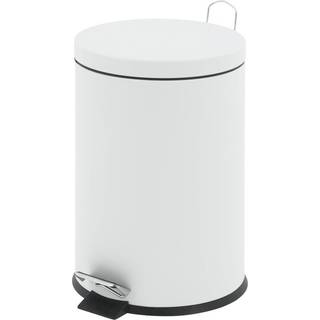 Pedalspand, EKO, hvid, stål, 20 l, med inderspand i plast