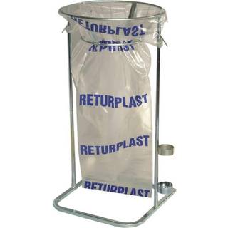 Affaldsstativ 100 cm Ø50 cm 240 l Galvaniseret stål, til plastopsamling