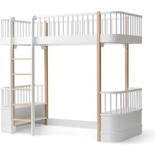 Oliver Furniture Wood Loft Bed 90x200cm White/oak - Børnesenge Birk Hvid - 041429