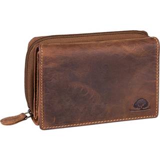 Geldbörse Leder 14x10cm mit RFID Schutz "Vintage" antikbraun 1607-25 | Greenburry.de