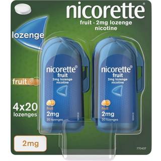 Nicorette frugtpastill, 2 mg, 80
