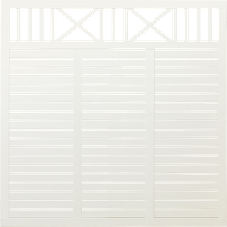 PLUS Nostalgi hegn, hvid/nåletræ - 180 x 180 cm