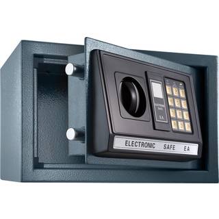 Elektronisk pengeskab 20 x 31 x 22cm + 4 batterier - sort