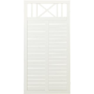 PLUS Nostalgi hegn, hvid/nåletræ - 90 x 180 cm