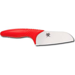 KAI Tim Mälzer Juniorkochmesser 11 cm mit Fingerschutz - Rot,Silber