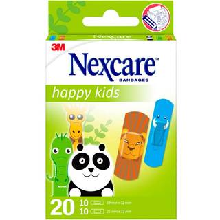Børneplaster, Nexcare Happy Kids, 2 størrelser, assorteret, hypoallergent, 20 stk, Personlig pleje,
