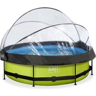 Lime ø300x76cm pool med filterpumpe og dome - limegrøn - EXIT
