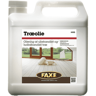 FAXE Træolie, hvid - 5 liter