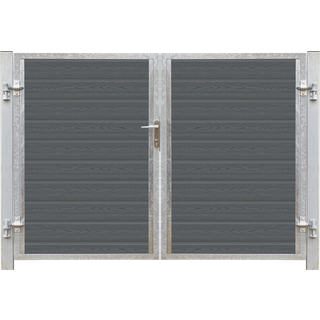 Plus Artura Dobbeltlåge VI 197×135 cm + 16 cm galvaniserede stålstolper  - 17593-1