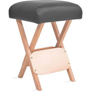 foldbar massagestol 12 cm tykt sæde 2 bolsterpuder sort