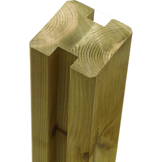PLUS omlimet profilstolpe med 2 spor, fyr - 9 x 9 x 188 cm