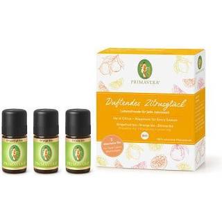 Primavera Aromaterapi Æteriske olier Duftende citruslukke Grapefrugt øko 5 ml + Orange øko 5 ml + Citron øko 5 ml 1 Stk. (151,00 kr / 1 stk.) - 1 Stk.