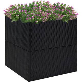 Havebord Polyrattan - Sort / 80 x 80 x 80 cm