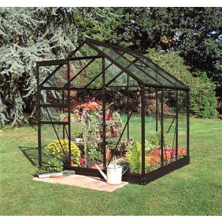 Halls Popular 66 drivhus 3,8 m², sort, 3 mm hærdet glas