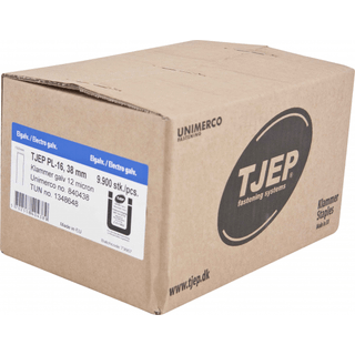 Tjep klammer elgalv. PL-16 1,6x13x38 9900stk/pk 840438 m/lim