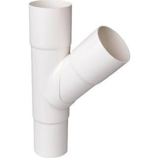 Plastmo grenrør, PVC, hvid, 45° - Ø90/Ø90 mm