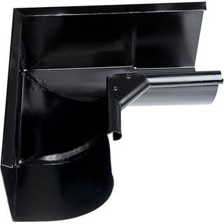 Plastmo Sort Stål Arkitekt indvendig gering, 1/4 rund, 90°