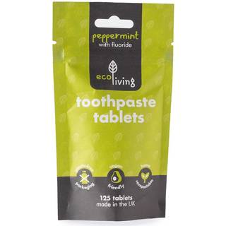EcoLiving Tandpasta Tabletter Peppermint Fluor 125 stk.