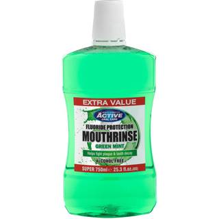 Beauty formulas active oral care green mint fluoride protection mounthrinse 750ml