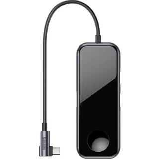 Baseus USB-C Hub - USB-A/HDMI/Audio/PD/Apple Watch - Sort