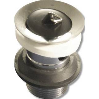 Unite bundventil med sort prop 1 1/4", forkromet