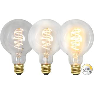 Star Trading - LED LAMP E27 G95 Dekoleret spiralklar 3 -trin hukommelse - 4.0W - 2100k - 3 -trin -DIM (hukommelse)