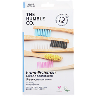 The Humble Co Flat Curved Adult Medium 5 pcs