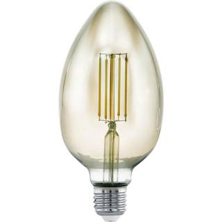 Outlet: EGLO LED Pære 4W E27 B80 Dæmpbar Røget Glas
