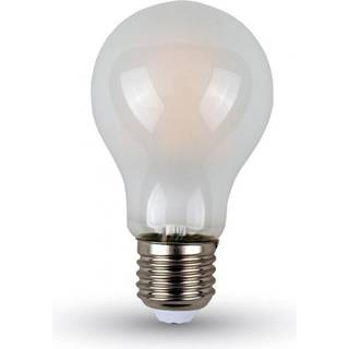 V-Tac 8W LED pære - Kultråd, matteret, A67, E27 - Dæmpbar : Ikke dæmpbar, Kulør : Varm