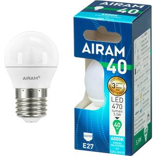 AIRAM E27 Klotlampe LED 4,9W 4000K 500 lumen 4711558