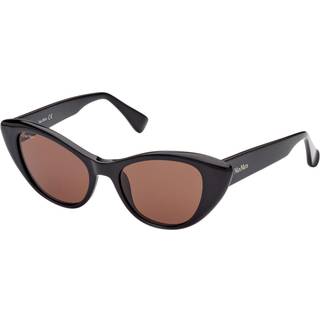 Max Mara Kvinde MM0039 LOGO10 01E Solbriller Acetat Sort Brun Cat Eye Normal