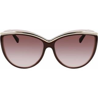 LONGCHAMP Kvinde LO676S 202 Solbriller Plast Brun Rød Cat Eye Skygge