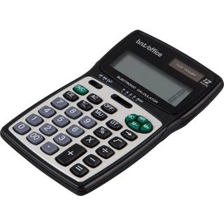 BNT 7.5x12cm Office 55 mini regnemaskine sort