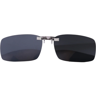 Clip-on-solbriller med UV400-beskyttelse og sort glasfarve - Large