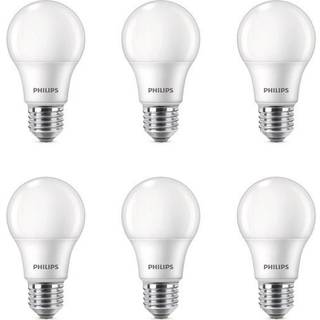 Fordelspakke 6x Philips Pære LED E27 Pære Matt 8W 806lm - 827 Ekstra Varm Hvid