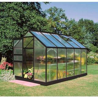 Halls Drivhus Popular 106 sort m/4 mm poly  - F09710