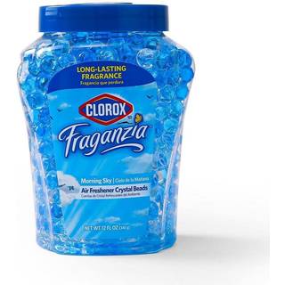 Clorox Fraganzia Crystal Perles Air Freshener i Morning Sky Duft - Langvarige luftfriskerperler til friske hjemmebil eller kontor - 12 oz luftfri